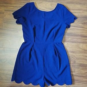 Navy Blue Short Romper